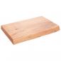 Preview: Tischplatte Hellbraun 60x40x(2-6) cm Massivholz Eiche Behandelt