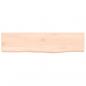 Preview: Wandregal 40x10x2 cm Massivholz Eiche Unbehandelt