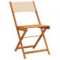 Preview: ARDEBO.de - 5-tlg. Garten-Essgruppe Stoff und Massivholz Beige
