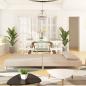 Preview: Schlafsofa 2-Sitzer mit 2 Kissen Creme Stoff