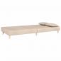Preview: Schlafsofa 2-Sitzer mit 2 Kissen Creme Stoff