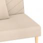Preview: Schlafsofa 2-Sitzer mit 2 Kissen Creme Stoff