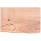 Preview: Tischplatte Hellbraun 60x40x2 cm Massivholz Eiche Behandelt