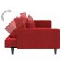 Preview: Schlafsofa 2-Sitzer mit 2 Kissen Weinrot Samt