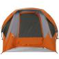 Preview: ARDEBO.de - Campingzelt 4 Personen Grau und Orange Wasserdicht