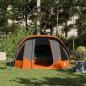 Preview: Campingzelt 4 Personen Grau und Orange Wasserdicht