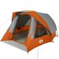 Preview: Campingzelt 4 Personen Grau und Orange Wasserdicht