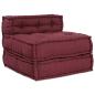 Preview: ARDEBO.de - Pouf Modular Kastanienbraun 70x70x54 cm Stoff