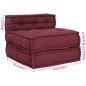 Preview: Pouf Modular Kastanienbraun 70x70x54 cm Stoff