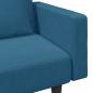 Preview: 2-tlg. Sofagarnitur mit Kissen Blau Samt