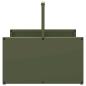 Preview: Brennholzregal Olivgrün 40x40x40 cm Kaltgewalzter Stahl