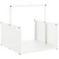 Preview: Brennholzregal Weiß 40x40x40 cm Kaltgewalzter Stahl