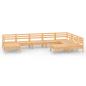 Preview: 9-tlg. Garten-Lounge-Set Massivholz Kiefer