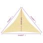 Preview: Sonnensegel 160 g/m² Beige 6x6x6 m HDPE