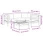 Preview: 5-tlg. Garten-Sofagarnitur mit Kissen Kiefernholz Imprägniert