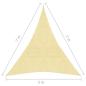 Preview: Sonnensegel 160 g/m² Beige 5x7x7 m HDPE