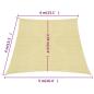 Preview: Sonnensegel 160 g/m² Beige 4/5x4 m HDPE