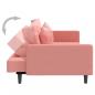 Preview: Schlafsofa 2-Sitzer mit 2 Kissen Rosa Samt
