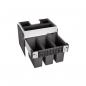 Preview: ARDEBO.de Blanco Select II 60/3 Orga Abfallsammler, 3x 15L Eimer, grau (526209)