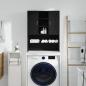 Preview: Waschmaschinenschrank Schwarz Eichen-Optik 70,5x25,5x90 cm