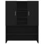 Preview: Waschmaschinenschrank Schwarz Eichen-Optik 70,5x25,5x90 cm