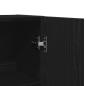 Preview: Waschmaschinenschrank Schwarz Eichen-Optik 70,5x25,5x90 cm
