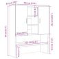 Preview: Waschmaschinenschrank Schwarz Eichen-Optik 70,5x25,5x90 cm