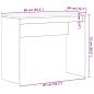 Preview: Schreibtisch Schwarz Eichen-Optik 90x40x72 cm Holzwerkstoff