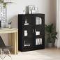 Preview: ARDEBO.de - Bücherschrank Schwarz Eichen-Optik 82,5x30,5x115 cm
