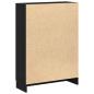 Preview: Bücherschrank Schwarz Eichen-Optik 82,5x30,5x115 cm