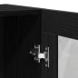 Preview: Bücherschrank Schwarz Eichen-Optik 82,5x30,5x115 cm