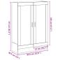 Preview: Bücherschrank Schwarz Eichen-Optik 82,5x30,5x115 cm