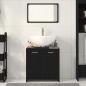 Preview: Badschrank mit Spiegel Schwarz Eichen-Optik Holzwerkstoff