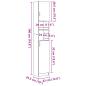 Preview: Badschrank Schwarz Eichen-Optik 32x25,5x190 cm Holzwerkstoff