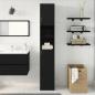 Preview: Badschrank Schwarz Eichen-Optik 32x25,5x190 cm Holzwerkstoff