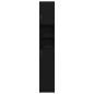 Preview: Badschrank Schwarz Eichen-Optik 32x25,5x190 cm Holzwerkstoff