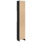 Preview: Badschrank Schwarz Eichen-Optik 32x25,5x190 cm Holzwerkstoff