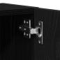 Preview: Badschrank Schwarz Eichen-Optik 32x25,5x190 cm Holzwerkstoff