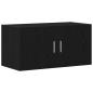 Preview: Wandschrank Schwarz Eichen-Optik 80x39x40 cm Holzwerkstoff