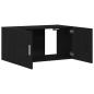 Preview: Wandschrank Schwarz Eichen-Optik 80x39x40 cm Holzwerkstoff