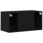 Preview: Wandschrank Schwarz Eichen-Optik 80x39x40 cm Holzwerkstoff