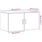 Preview: Wandschrank Schwarz Eichen-Optik 80x39x40 cm Holzwerkstoff