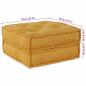 Preview: Pouf Modular Gelb 70x70x36 cm Stoff