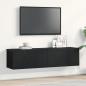 Preview: ARDEBO.de - TV-Schrank Schwarz Eichen-Optik 120x30x30,5 cm Holzwerkstoff