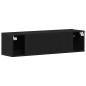 Preview: TV-Schrank Schwarz Eichen-Optik 120x30x30,5 cm Holzwerkstoff