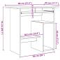 Preview: Schreibtisch Schwarz Eichen-Optik 80x45x74 cm Holzwerkstoff