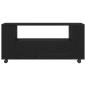 Preview: TV-Schrank mit Rollen Schwarz Eichen-Optik 102x34,5x43cm