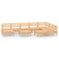 Preview: 10-tlg. Garten-Lounge-Set Massivholz Kiefer