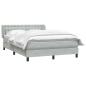 Preview: Boxspringbett mit Matratze Hellgrau 160x220 cm Samt