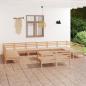 Preview: ARDEBO.de - 13-tlg. Garten-Lounge-Set Massivholz Kiefer